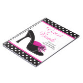 Black Heels Shoes with Black Polka Dots Notizblock (Linke Seite)