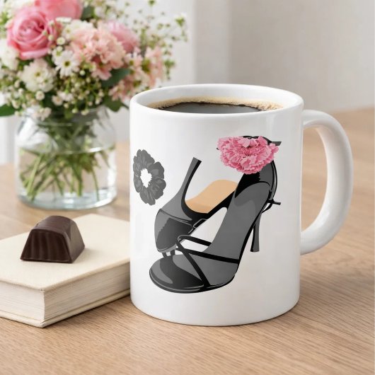 Black Heelses & Bride's Heelse - Classy Femin Jumbo-Tasse