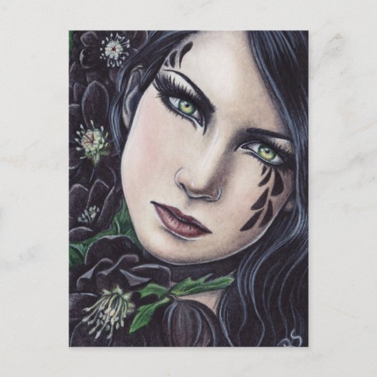 Black Hellebore Fantasy Postcard Postkarte (Vorderseite)