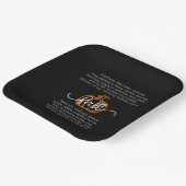 Black Hello Fall Definition Worte Pumpkin Herbst Pappteller (Gewinkelt)