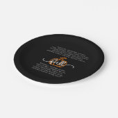 Black Hello Fall Definition Worte Pumpkin Herbst Pappteller (Schrägansicht)