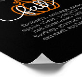 Black Hello Fall Definition Worte Pumpkin Herbst Poster (Ecke)