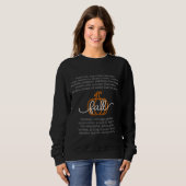 Black Hello Fall Definition Worte Pumpkin Herbst Sweatshirt (Vorne ganz)
