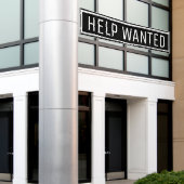 Black Help Gewollt Signierungsbanner Banner (Äußeres Gebäude)