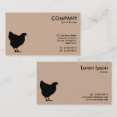 Black Hen Symbol - Light Brown d2b29a Visitenkarte (Vorne/Hinten)