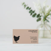 Black Hen Symbol - Light Brown d2b29a Visitenkarte (Stehend Vorderseite)