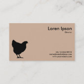 Black Hen Symbol - Light Brown d2b29a Visitenkarte (Rückseite)