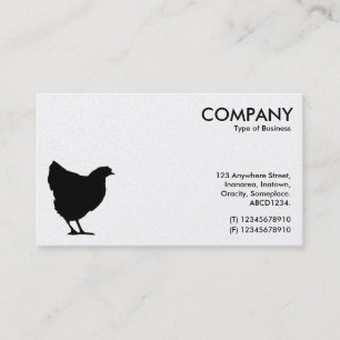 Black Hen Symbol - Weiß (Platinkarte) Visitenkarte