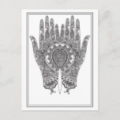 Black Henna Hands Postkarte (Vorderseite)