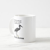 Black Heron Egret Bird Wildlife Kaffeetasse (Vorderseite Links)