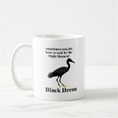Black Heron Egret Bird Wildlife Kaffeetasse (Links)