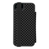 Black Herringbone iPhone 5 Wallet Case Incipio iPhone Geldbeutel-Hülle (Folio Rückseite)