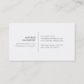 BLACK HERRINGBONE PATTER Designer Business Card Visitenkarte (Rückseite)