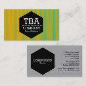 Black Hexagon - Abstrakt 090716(05) Visitenkarte (Vorne/Hinten)
