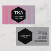 Black Hexagon - Abstrakt 090716(06) Visitenkarte (Vorne/Hinten)