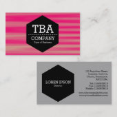 Black Hexagon - Abstrakt 090716(07) Visitenkarte (Vorne/Hinten)