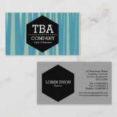 Black Hexagon - Abstrakt 090716(08) Visitenkarte (Vorne/Hinten)