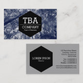 Black Hexagon - Blauer Herbst Visitenkarte (Vorne/Hinten)