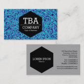 Black Hexagon - Blue Marbled Visitenkarte (Vorne/Hinten)