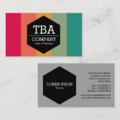 Black Hexagon - Farben Visitenkarte (Vorne/Hinten)