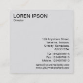 Black Hexagon - Geometrische Blöcke - Robin Egg Bl Quadratische Visitenkarte (Rückseite)