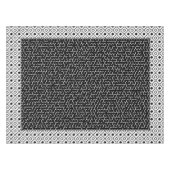 Black Hexagon Maze Tischdecke (Vorderseite (Horizontal))