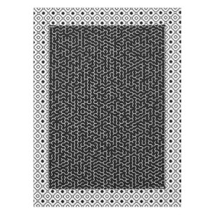 Black Hexagon Maze Tischdecke