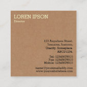 Black Hexagon - Pappe Quadratische Visitenkarte (Rückseite)