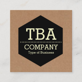 Black Hexagon - Pappe Quadratische Visitenkarte