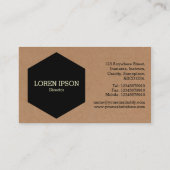 Black Hexagon - Pappe Visitenkarte (Rückseite)