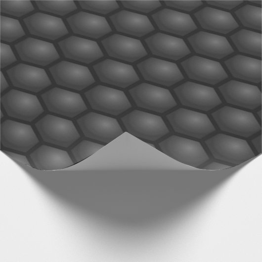 BLACK HEXAGON PATTERN GESCHENKPAPIER (Ecke)