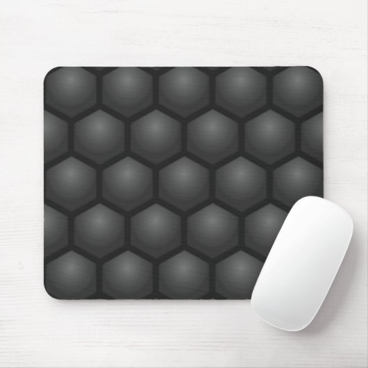 BLACK HEXAGON PATTERN MOUSEPAD (Mit Mouse)