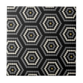 Black Hexagon Penny Hex Tile Pattern Fliese (Vorderseite)