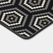 Black Hexagon Penny Hex Tile Pattern Schreibtischunterlage (Ecke)