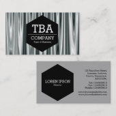 Black Hexagon - Silbervorhänge 01 Visitenkarte (Vorne/Hinten)