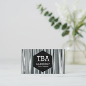 Black Hexagon - Silbervorhänge 01 Visitenkarte (Stehend Vorderseite)