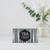 Black Hexagon - Silbervorhänge 02 Visitenkarte (Stehend Vorderseite)