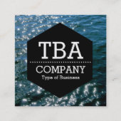 Black Hexagon - Sonne am Wasser Quadratische Visitenkarte (Vorderseite)