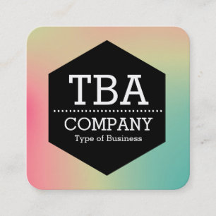 Black Hexagon - Weichgrau Square Business Car Quadratische Visitenkarte