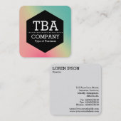 Black Hexagon - Weichgrau Square Business Car Quadratische Visitenkarte (Vorne/Hinten)