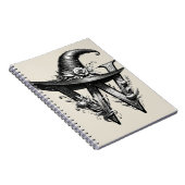 Black Hexenhut Hexchy Letter W Magic Zauber Notizblock (Rechte Seite)