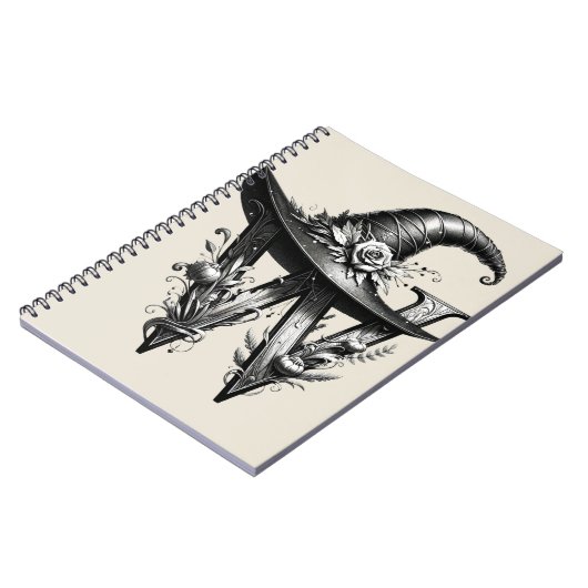 Black Hexenhut Hexchy Letter W Magic Zauber Notizblock (Linke Seite)