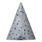 Black Hexenhut Silver Schnüre Niedliche Spiderstar Partyhütchen (Rückseite)