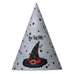 Black Hexenhut Silver Schnüre Niedliche Spiderstar Partyhütchen