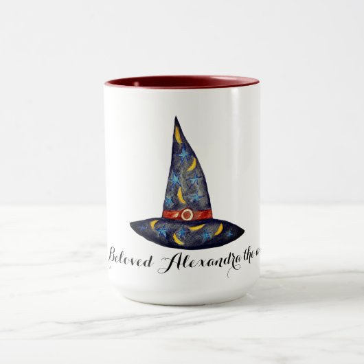 Black-Hexenhut,Stars Halloween-Tasse Tasse (Zentrum)