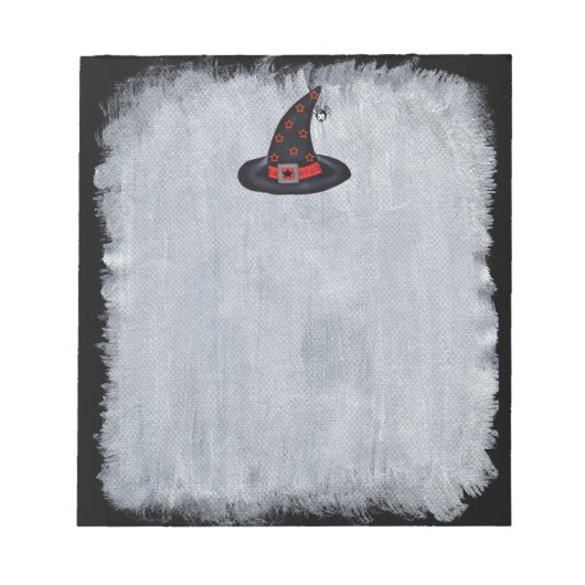Black Hexenhut stars Niedlich Spiole Halloween Notizblock (Vorderseite)