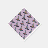 Black Hexenhut Zeichnend Napkins Serviette (Ecke)