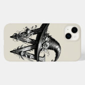 Black Hexenhutheft W Custom Initial Case-Mate iPhone Hülle (Rückseite (Horizontal))