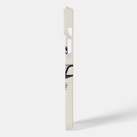 Black Hexenhutheft W Custom Initial Case-Mate iPhone Hülle (Rückseite / Links)