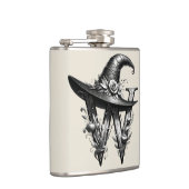 Black Hexenhutheft W Custom Initial Flachmann (Rechts)